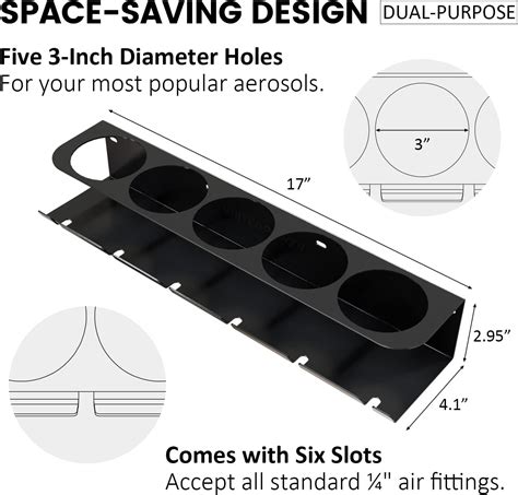 Buy UNITEDPOWER Pneumatic Tool Holder / Aerosol Rack Combo, Wall ...