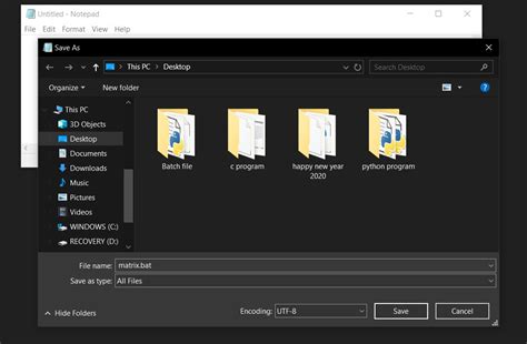 Make a colorful matrix effect through Batch script