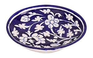 Aditya Blue Art Pottery Ceramic Soap Dish (12.5 x 10 x 3 cm, Blue ...