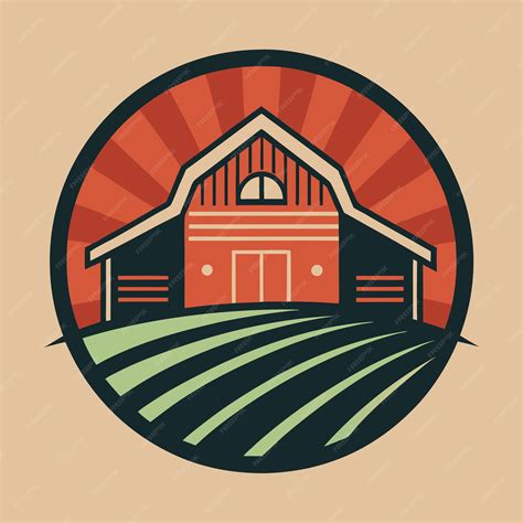 Vintage style farm house logo | Premium AI-generated vector