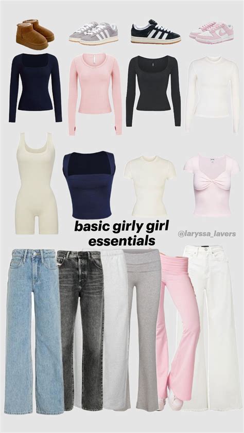 girly girl basic wardrobe essentials, wardrobe capsule girly girl ...