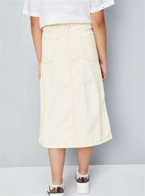 Buy Girls Solid Denim Skirt Online at just Rs. 699.0 - 1000014677366 ...