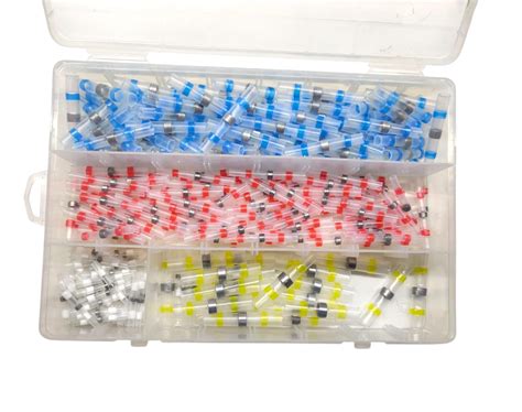 250 Pcs Heat Shrink Solder Sleeve Crimpless Butt Connectors Waterproof ...