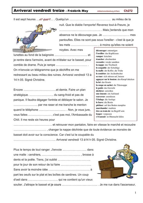 Arbeitsblätter Französisch Mittelschulvorbereitung