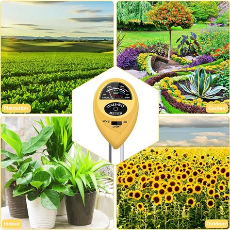 Buy Psinzmk Soil pH Meter,Plants Moisture Meter,3-in-1 Tester Kits with ...
