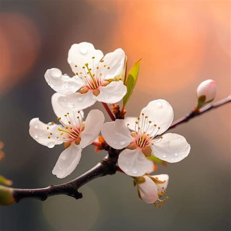 The spring apricot blossom scenery | Premium AI-generated image