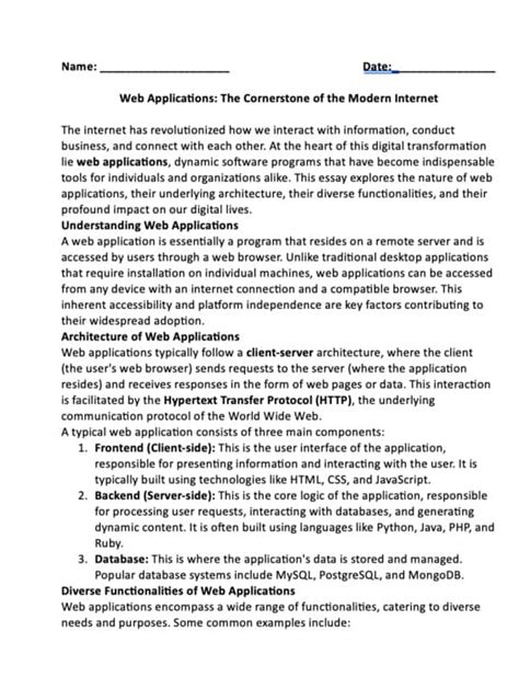 Image result for Computing Science Web Development Worksheet