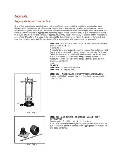 Image result for Aggregate Impact Value Test