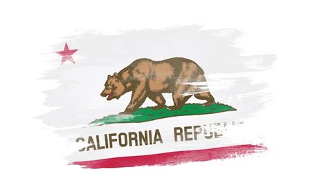 California state flag brush stroke, california flag background ...