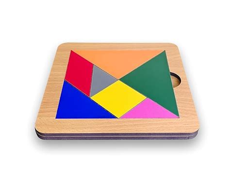 REDSKY Tangram Shapes Puzzle Toys for Kids, Montessori Wood Toy, STEM ...