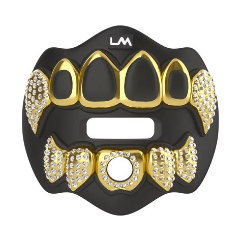 Loudmouth 3D Chrome Grillz Football Mouth Guard for Adults & Youth | Maximum Air Flow & Teeth ...