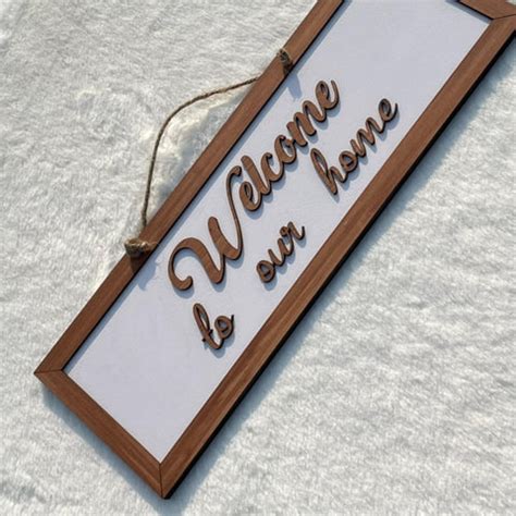 Welcome To Our Home Wooden Door and Wall Hanging – Chalk My Theme