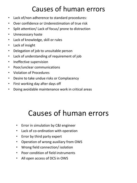 Image result for Human error Causes