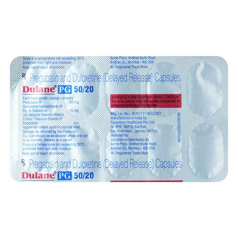 Dulane PG 50/20 Capsule | Uses, Side Effects, Price | Apollo Pharmacy