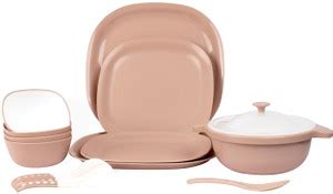 Lumiset Pack of 14 Plastic Dinner Set, 14-Piece Plastic Unbreakable ...