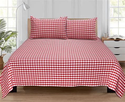 AIRWILL 200GSM Handloom Cotton Double Bedsheet with 2 Pillow Covers ...
