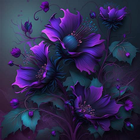 Dark Purple Flower Wallpaper