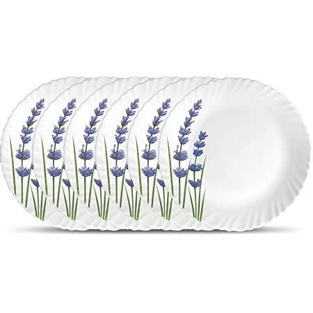 La Opala Diva, Classique Collection, Opal Glass Full Plate Set 11" 6 ...