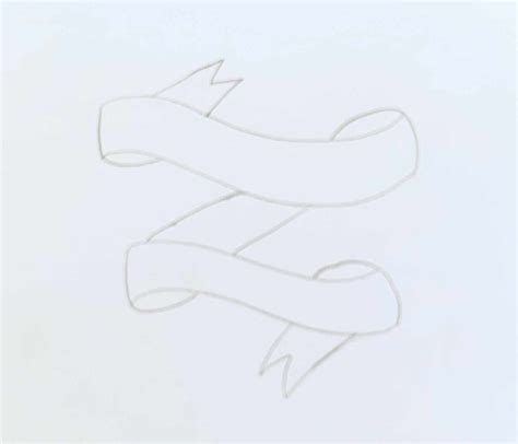 How to Draw a Ribbon Perfect For Adding Names - basicdraw.com