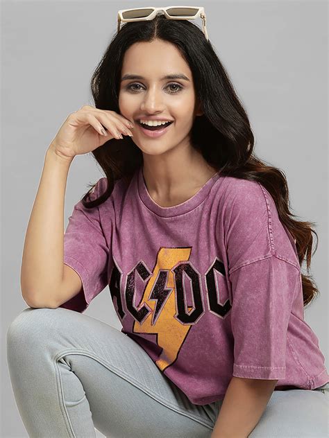 ACDC Oversized Tshirt For Women – Free Authority