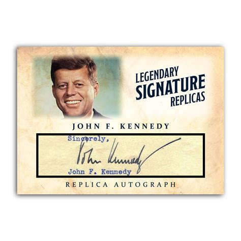 John F. Kennedy JFK Autograph Replica Presidential Signature Card ACEO Democrat | eBay
