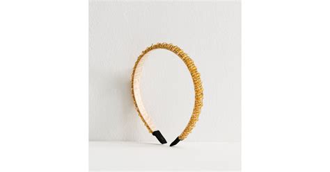 Gold Sparkle Bead Embellished Headband | New Look