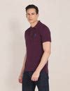 Buy Men Ribbed Collar Solid Polo Shirt Purple|U.S. Polo Assn. India