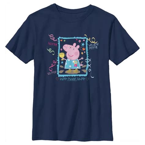 Boy's Peppa Pig Super Puddle Jumper T-Shirt - Navy | Ubuy India