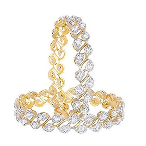 Buy ATTIRE LOCUS American Diamond Latest Design Gold Plated Floral and ...