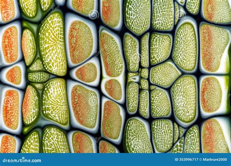 Microscopic Wonders: Intricate Plant Cell Textures Stock Illustration ...