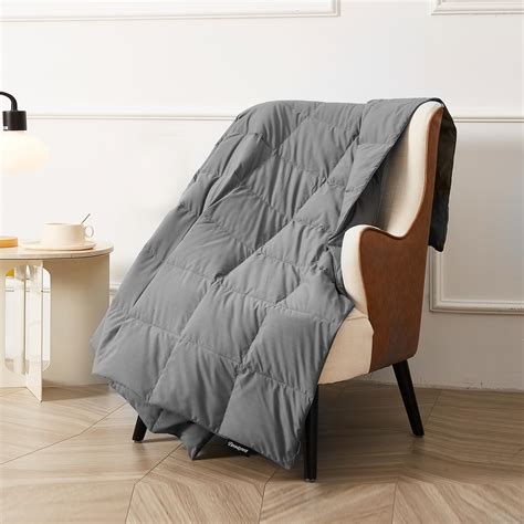 Amazon.com: Beautyrest Packable Down Throw Blanket for Couch,Bed ...