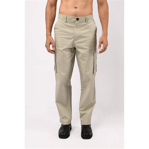 Buy TAILORAEDGE Green Finest Twill Relaxed Cargo Pant Online
