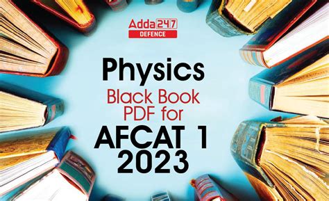 Physics Black Book PDF for AFCAT 1 2023