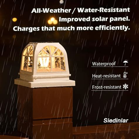 SIEDiNLAR Solar Post Lights Outdoor Deck Fence Post India | Ubuy