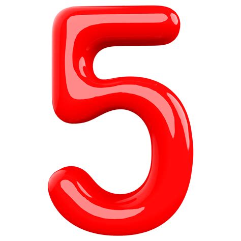 Bubble red number 5 36281328 PNG