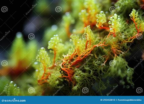 Macro Photographs of Moss and Lichens Stock Illustration - Illustration ...