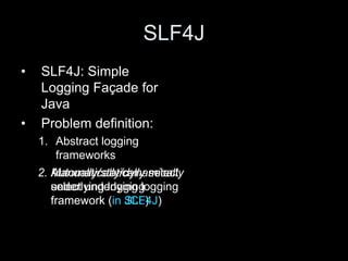 Image result for SLF4J Logging
