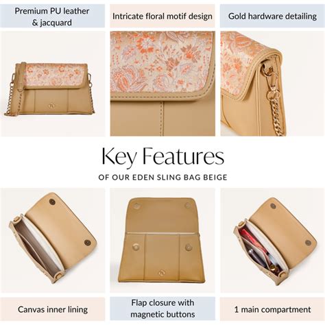 Eden Sling Bag Beige Online - Premium Sling Bag | Nestasia