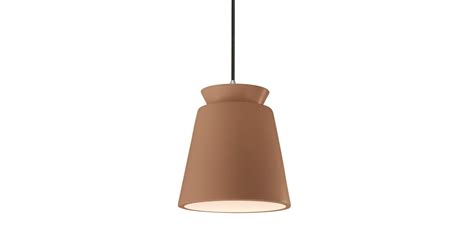 Justice Design Group CER-6425-ADOB-NCKL-BKCD-LED1-700 Radiance 8" Wide ...