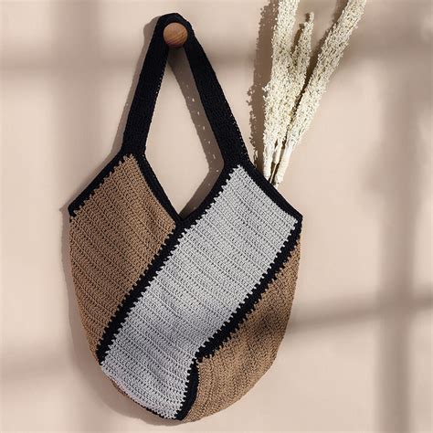 Handmade Crochet Market Bag - Black, Grey, Brown 2930 – Magic Needles
