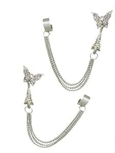 Total Fashion Silver Butterfly Style One pair Ear cuff Earring For ...