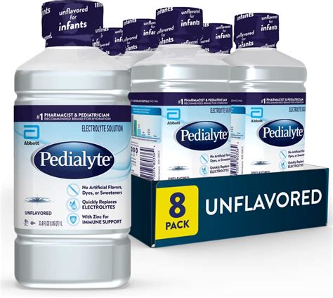 Amazon.com: Pedialyte Electrolyte Solution, Unflavored, Hydration Drink ...
