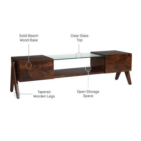 Durian Casper Solid Wood, Glass TV Units and Media Units (Finish Color ...