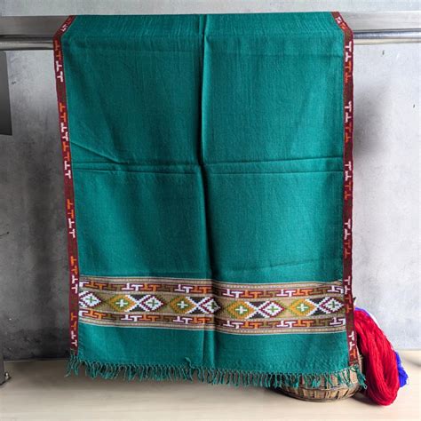 Hand Woven Pure Merino Wool Kullu Stole- Bottle Green – Bhuttico Shawls