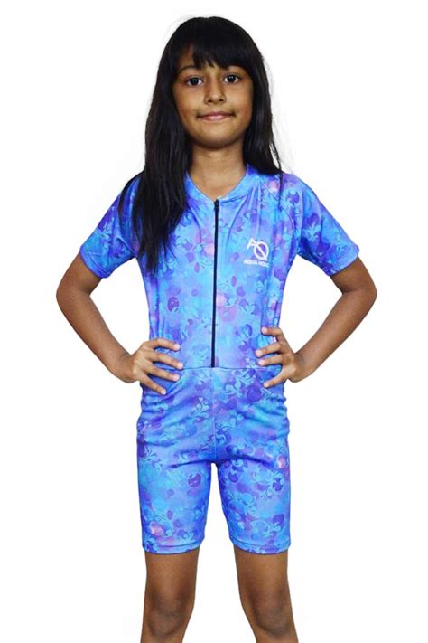 Buy Aqua Holic Swimming Suit & Skating Suit for Girls (22, Blue) at ...