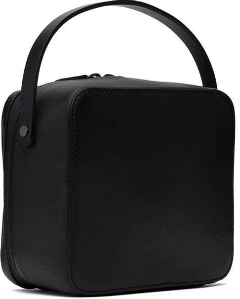 AURALEE Black Leather Small Travel Case Auralee