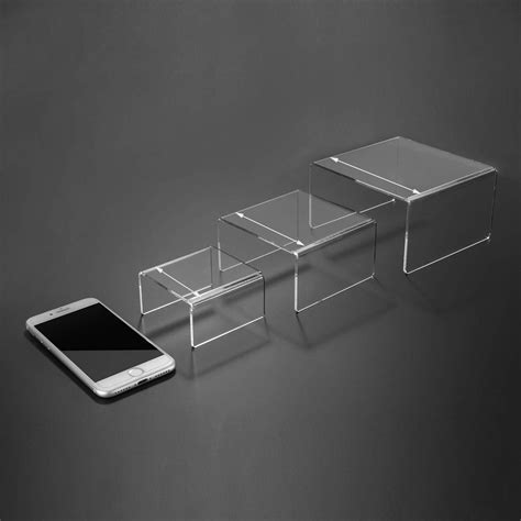 SIGNOOGLE 3 Sets Clear Acrylic Display Risers, Jewelry Display Riser ...