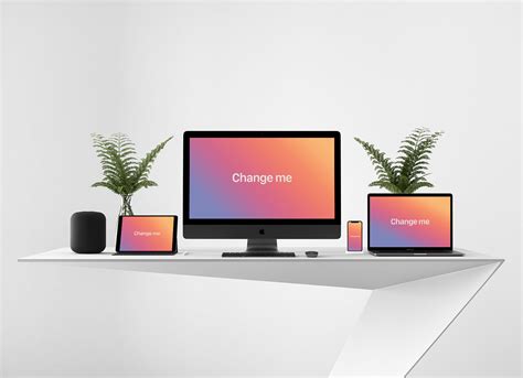 Responsive Website Design Apple Devices Mockup | Free PSD Templates