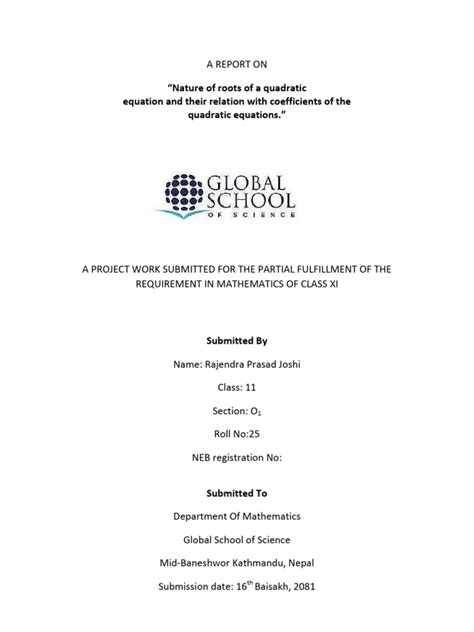 Image result for Math Project File Examples