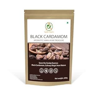 AGADA ORGANIC-Black Cardamom | Badi Ilaichi | (200gm) Pack of 1 | Fresh ...